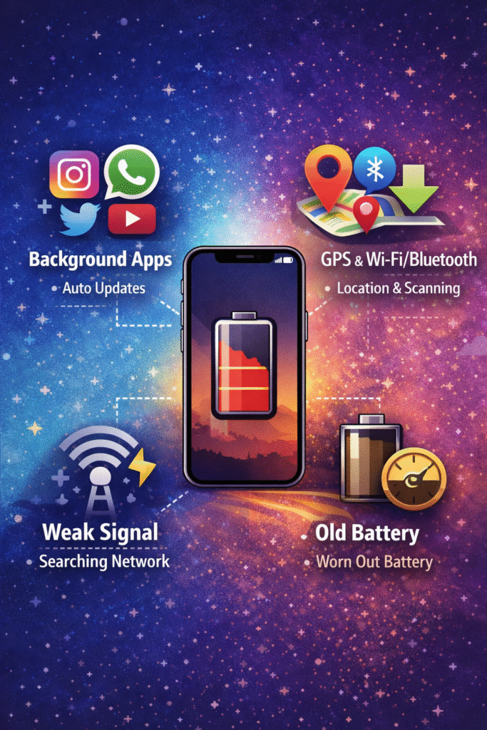 REASON BATTERY DRAINING
