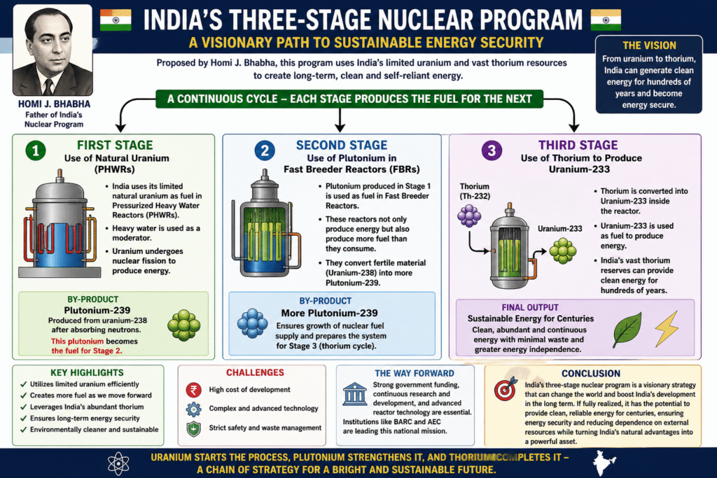 THE THREE-STAGE NUCLEAR PROGRAM
